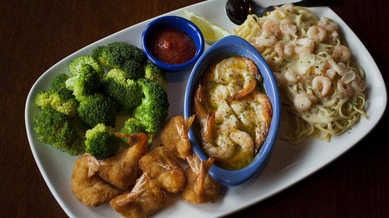 A shrimp platter at Red Lobster