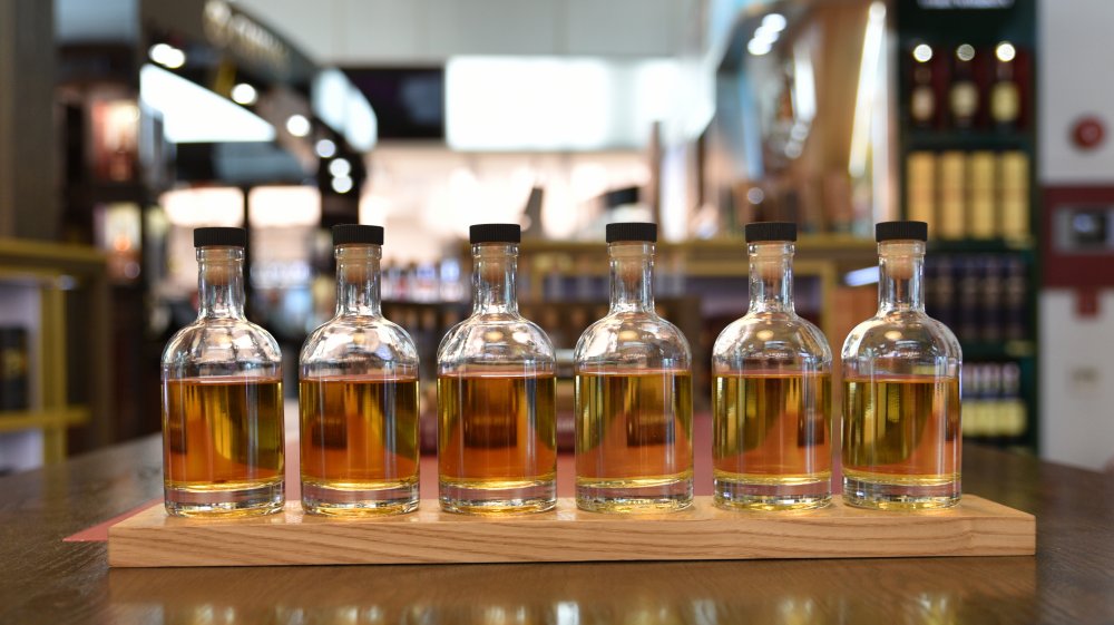 whiskey bottles for tasting