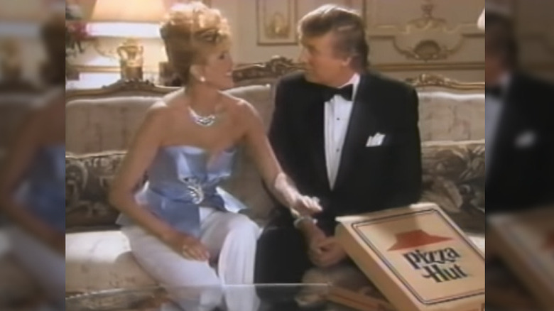 Pizza Hut ad with Trumps