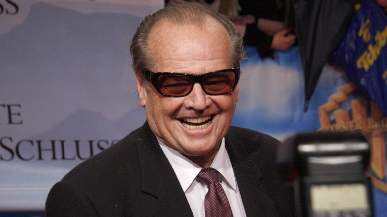 Jack Nicholson posing in sunglasses