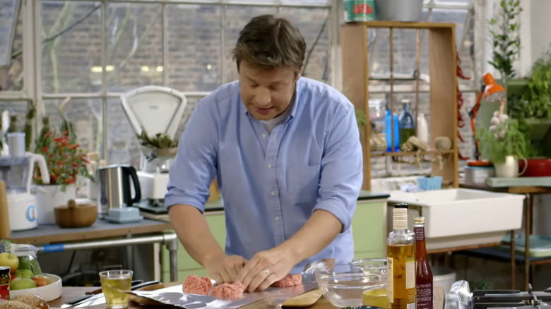 Jamie Oliver in the kitchen