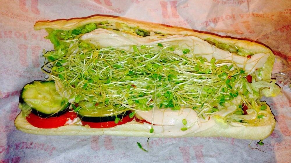 Jimmy John's sandwich with sprouts