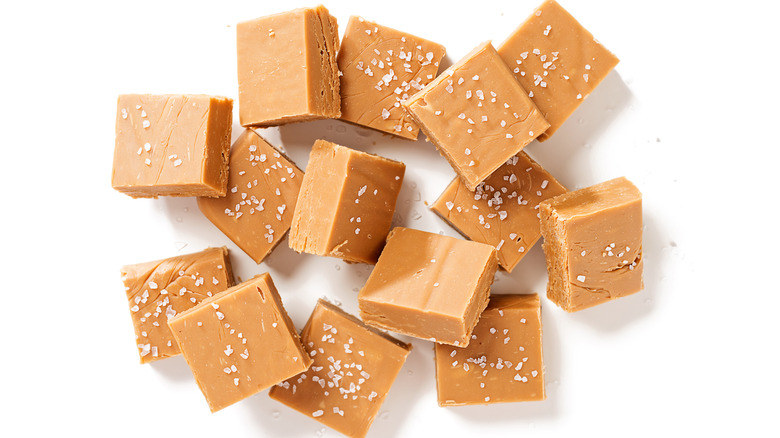 Fudge on white background