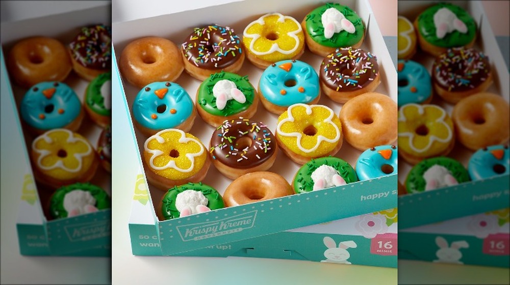 Mini spring donuts from Krispy Kreme