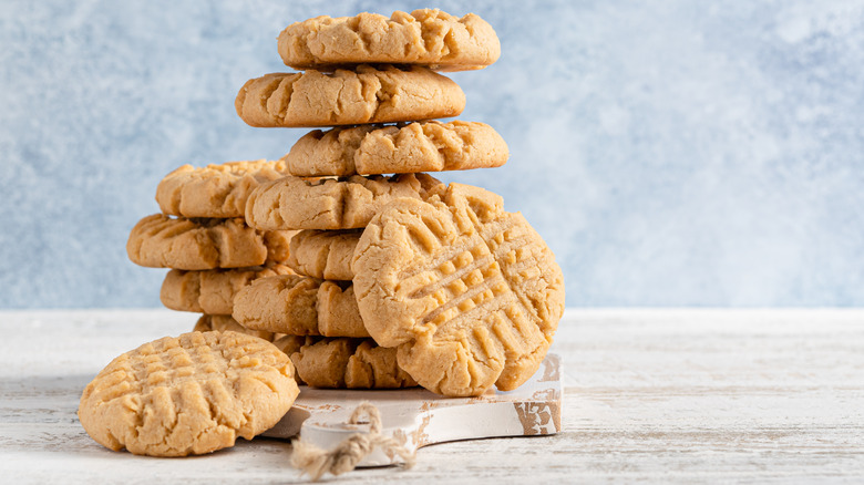 Biscuits on a board