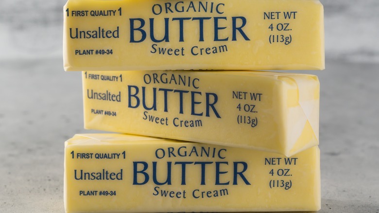 Stack of butter sticks