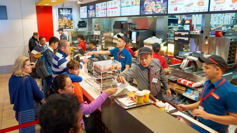 inside of McDonald's restaurant