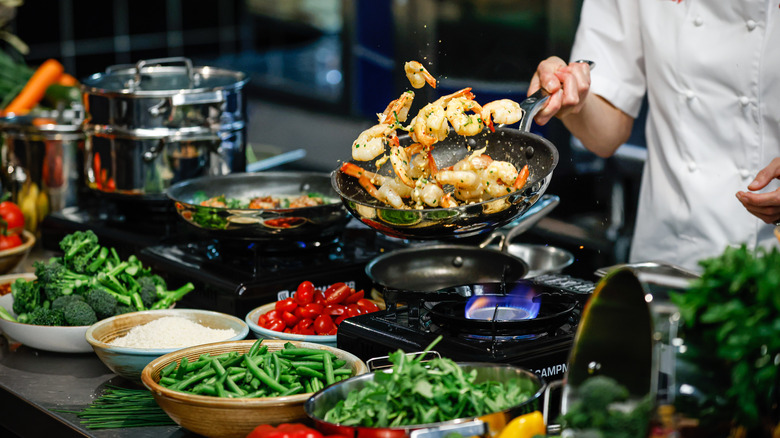 Chef preparing food