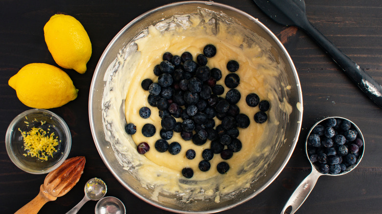 Bowl of muffin batter