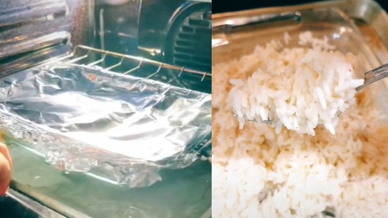 Baking rice in the oven 