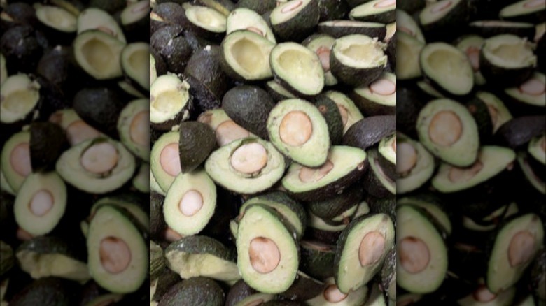 Avocados sliced at Chipotle