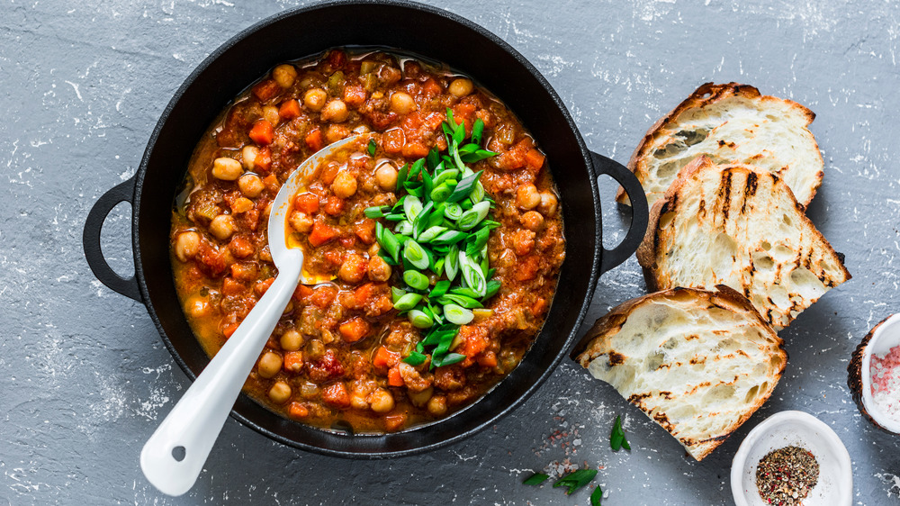 Vegetarian dish in a pan