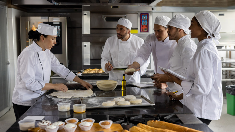 chef teaching students