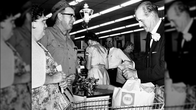 Publix founder George Jenkins and shopper