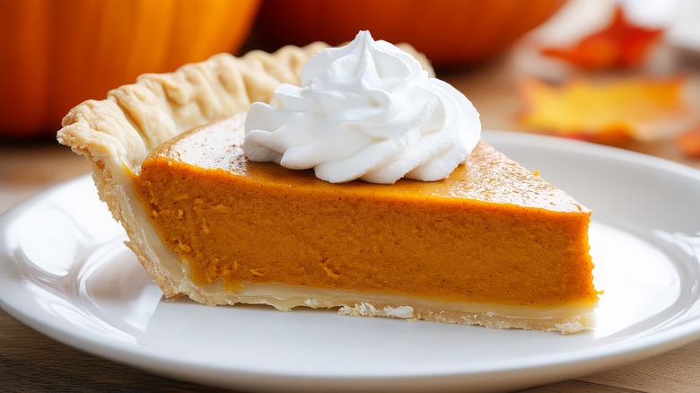 slice of pumpkin pie