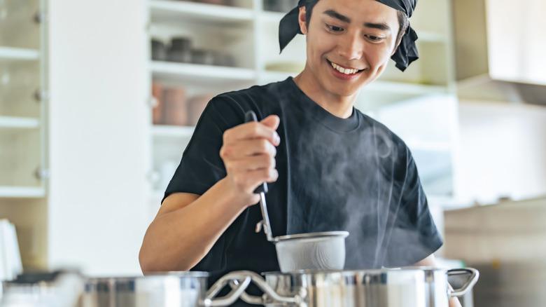 chef in ramen restaurant