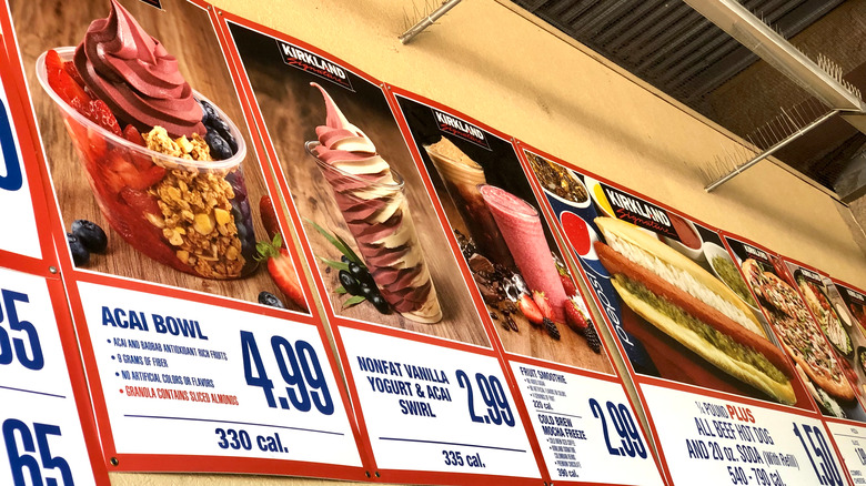 Costco food court menu