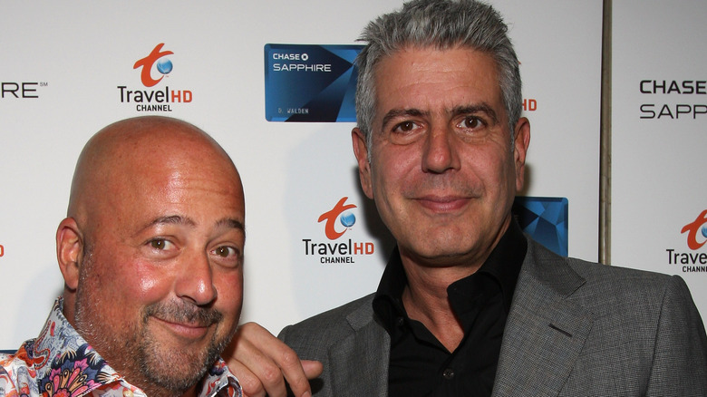 Andrew Zimmern and Anthony Bourdain