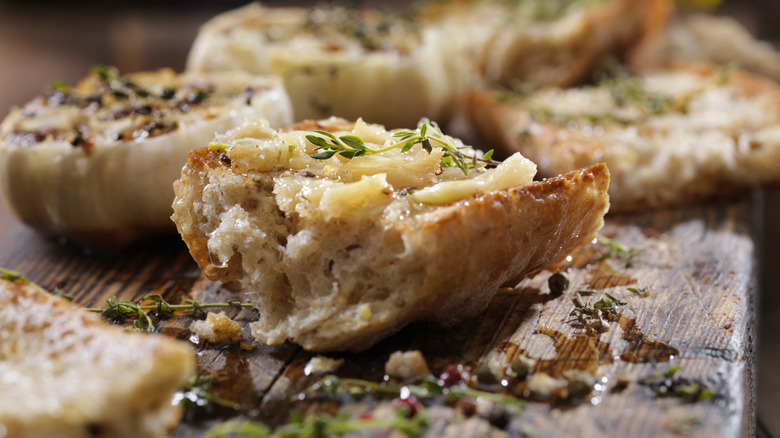 garlic bread with herbs