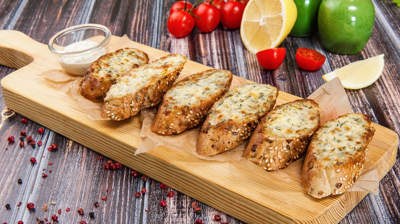 garlic ciabatta with cheese