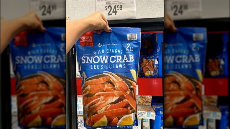 A bag of Sam's Club crab