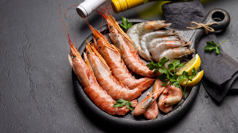 Variety of shellfish on a platter