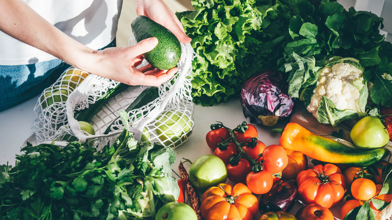 Colorful collection of fresh produce