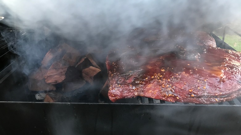 skirt steak on grill