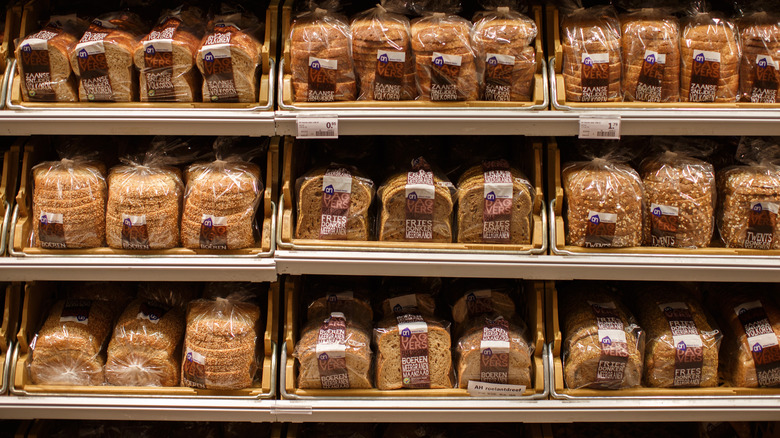 Sliced bread at the grocery store