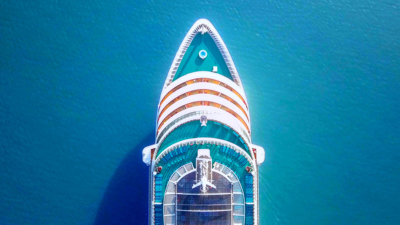 Cruise ship in ocean