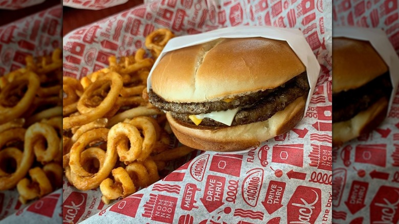 Burger with new bun from Jack In The Box