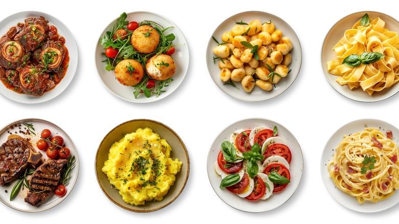 Array of Italian dishes