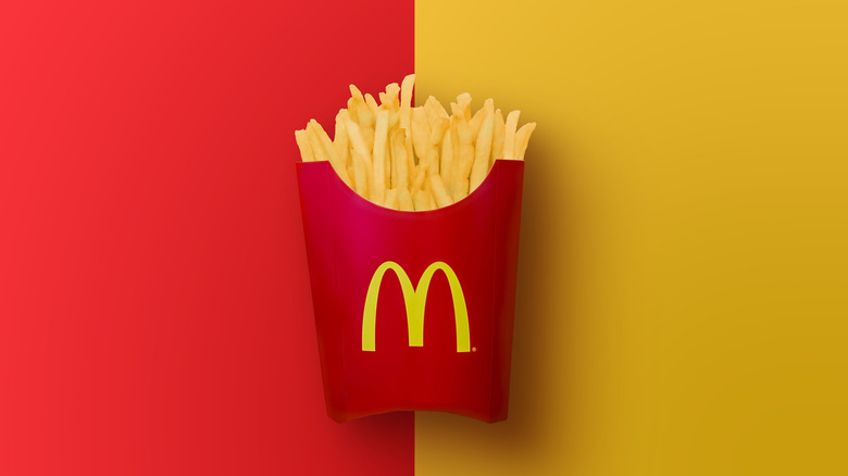 McDonald's fries on a bright background