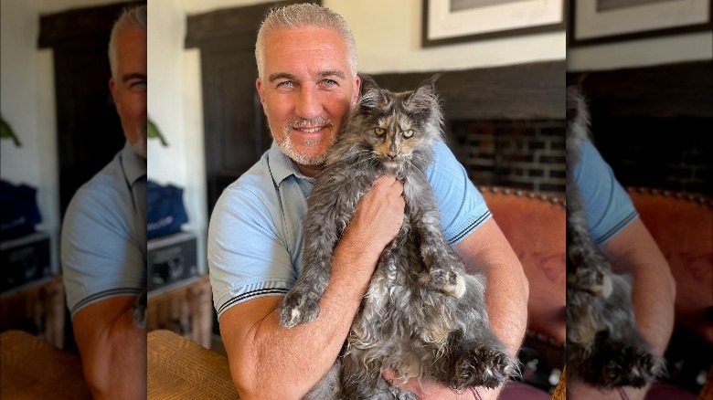 Paul Hollywood holds cat