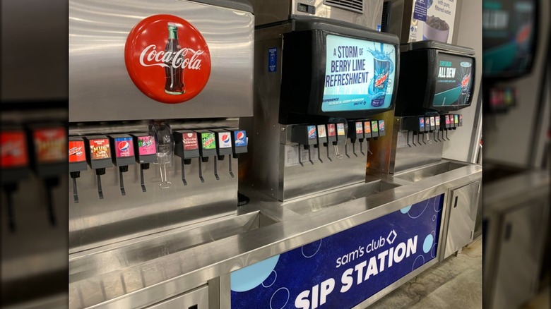 Soda machines at Sam's Club