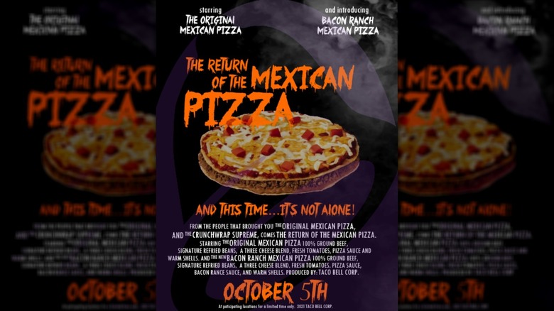 Promotional fake Mexican Pizza ad