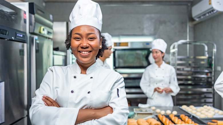 Chefs in a professional kitchen