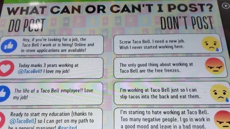 Taco Bell's social media rules