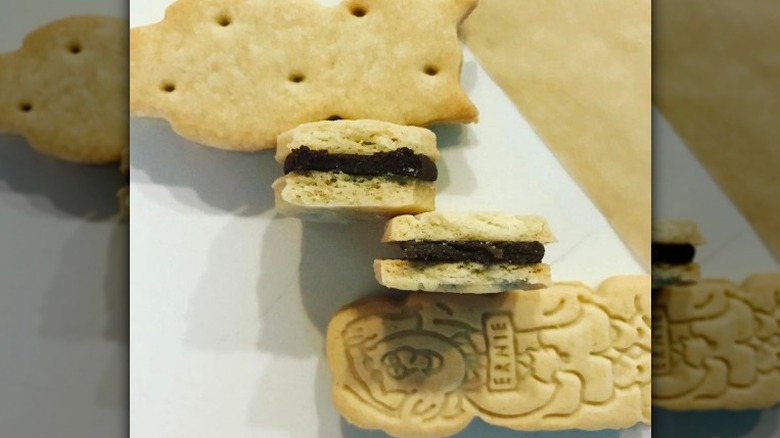 Whole and half sandwich cookies