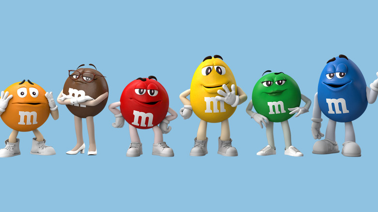 M&M's characters with revamped footwear