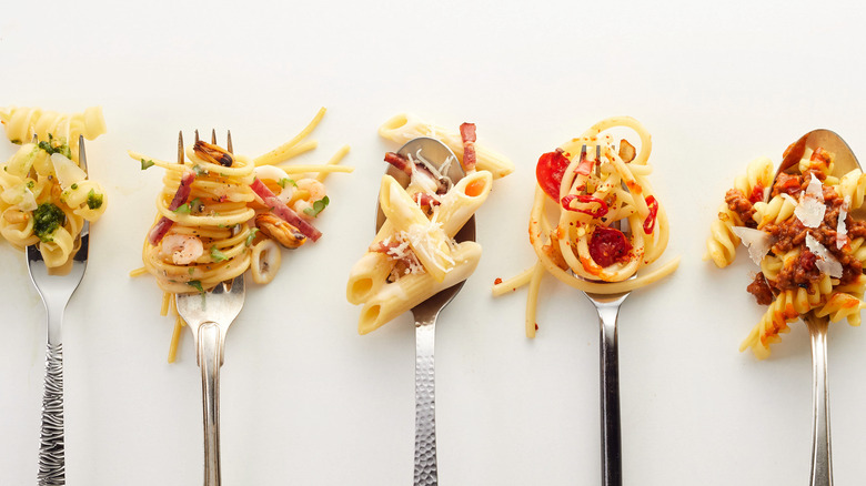 pasta on five forks