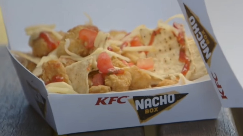 KFC Nacho box on bench