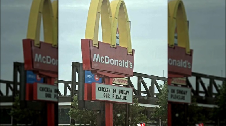 McDonald's sign with an inflammatory message