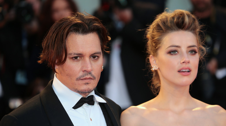 Johhny Depp and Amber Heard on red carpet