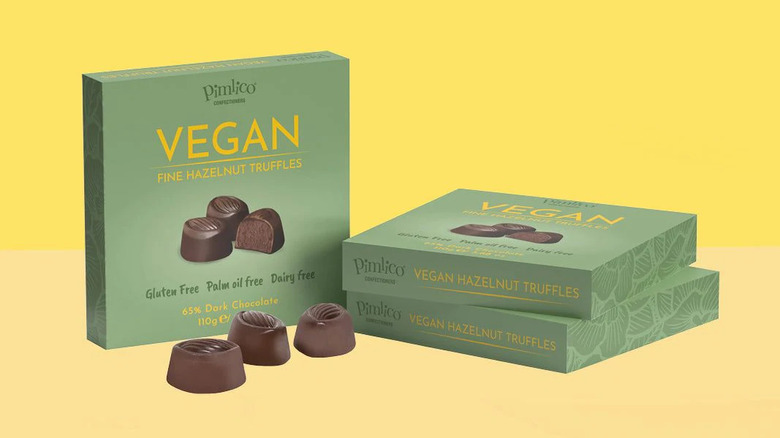 Boxes of recalled Mr. Simms vegan chocolates