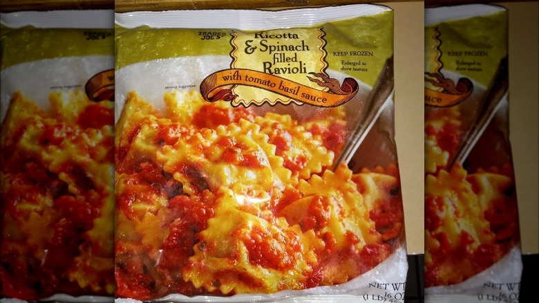 Trader Joe's Ravioli close-up shot