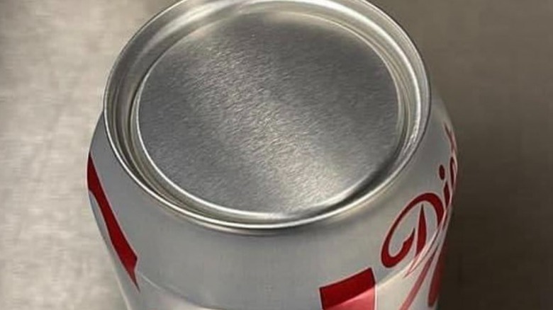 Sealed can of Diet Coke