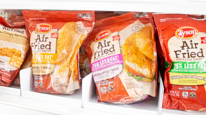 Tyson Foods frozen chicken packages