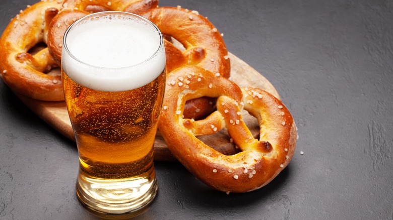 Beer and pretzels