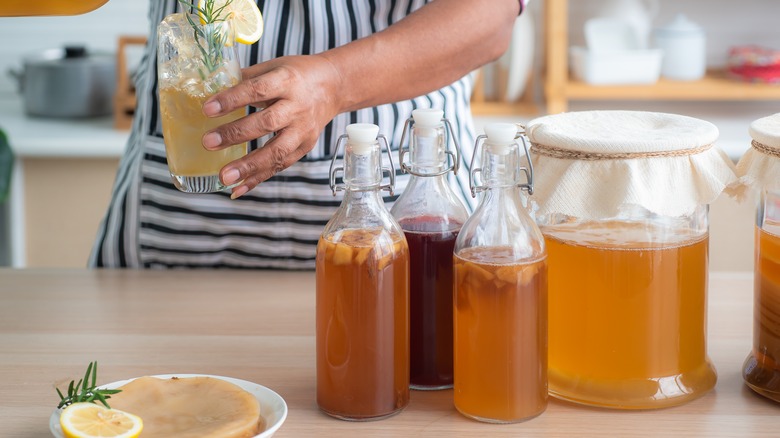 Homemade bottled tea